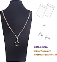 Vista 95 de Cordón para mujer, cordones con cuentas para tarjetas de identificación, soporte para profesores, llavero y correa para collar para mujeres y niñas