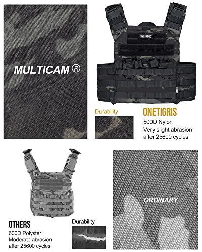 Image of ONETIGRIS DOOM Airsoft Tactical Vest, Adjustable MOLLE Combat Vest for Men