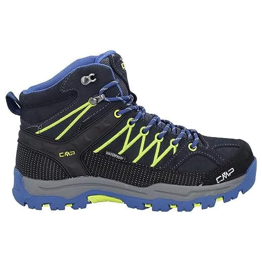 CMP Kids Rigel Mid Trekking Shoe Wp, Botas de Senderismo Unisex niños, Blue Electric, 35 EU
