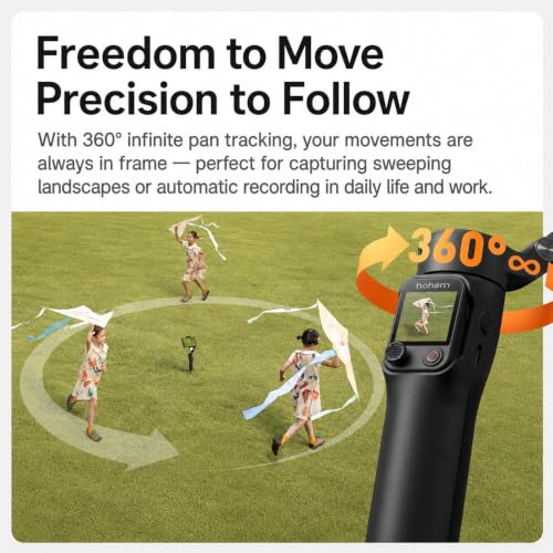 Image of hohem iSteady V3 Ultra Gimbal Stabilizer for iPhone Gimbal with AI Tracking | Bi-Fill Light Built-in Extendable Rod & Tripod,Detachable Remote Control,Stabilizer for Video Recording (Black)