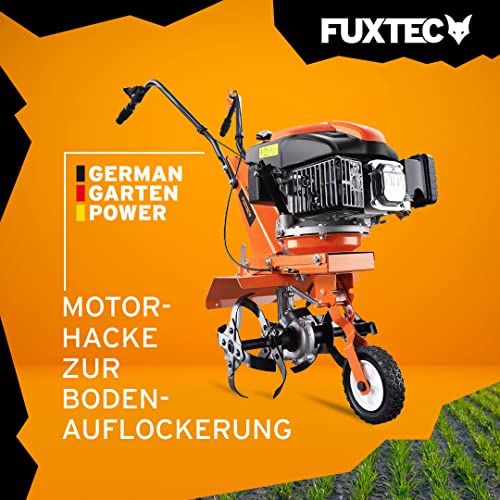 FUXTEC motorna motika FX-AF1139, vrtna freza za male i srednje velike površine, freza na benzin, 16 robusnih noževa, 4-taktni motor, radna širina 36 cm, 3000 o/min