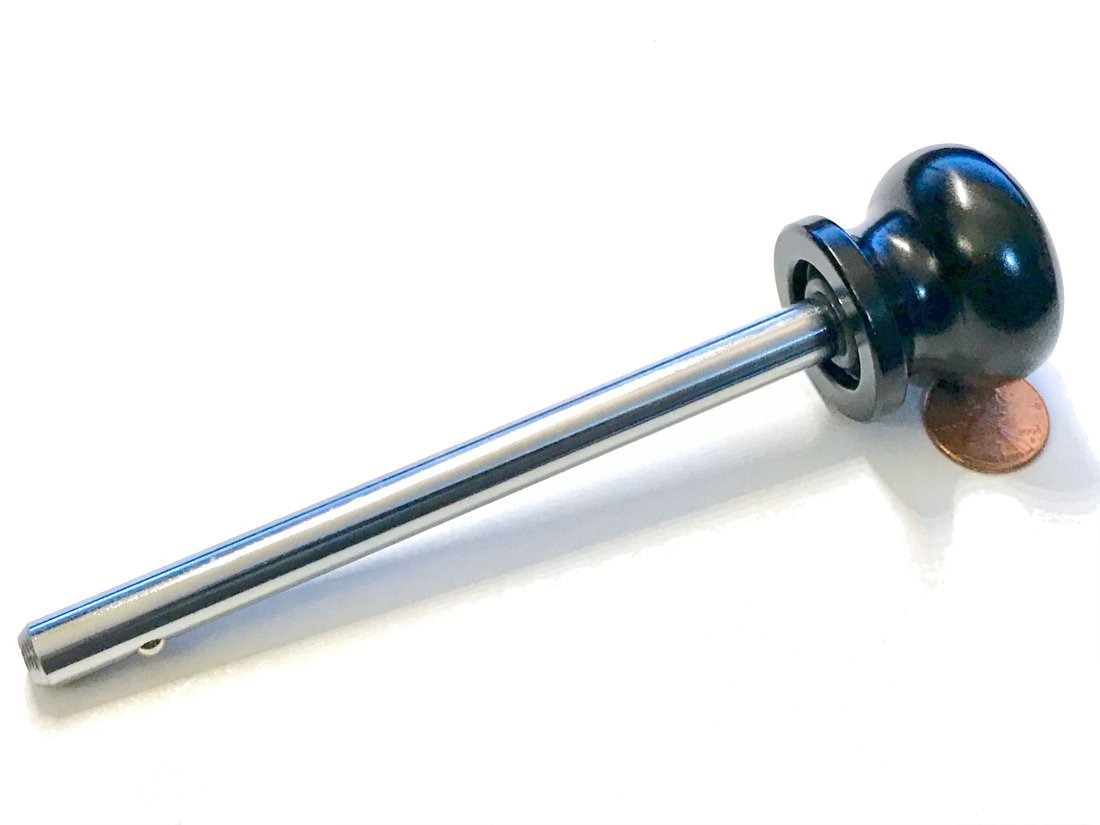 SBDs Quick Release Pins 2-Pack - 1/2 Inch Diameter 4 Inch Locking Hitch Pins With Phenolic Knob