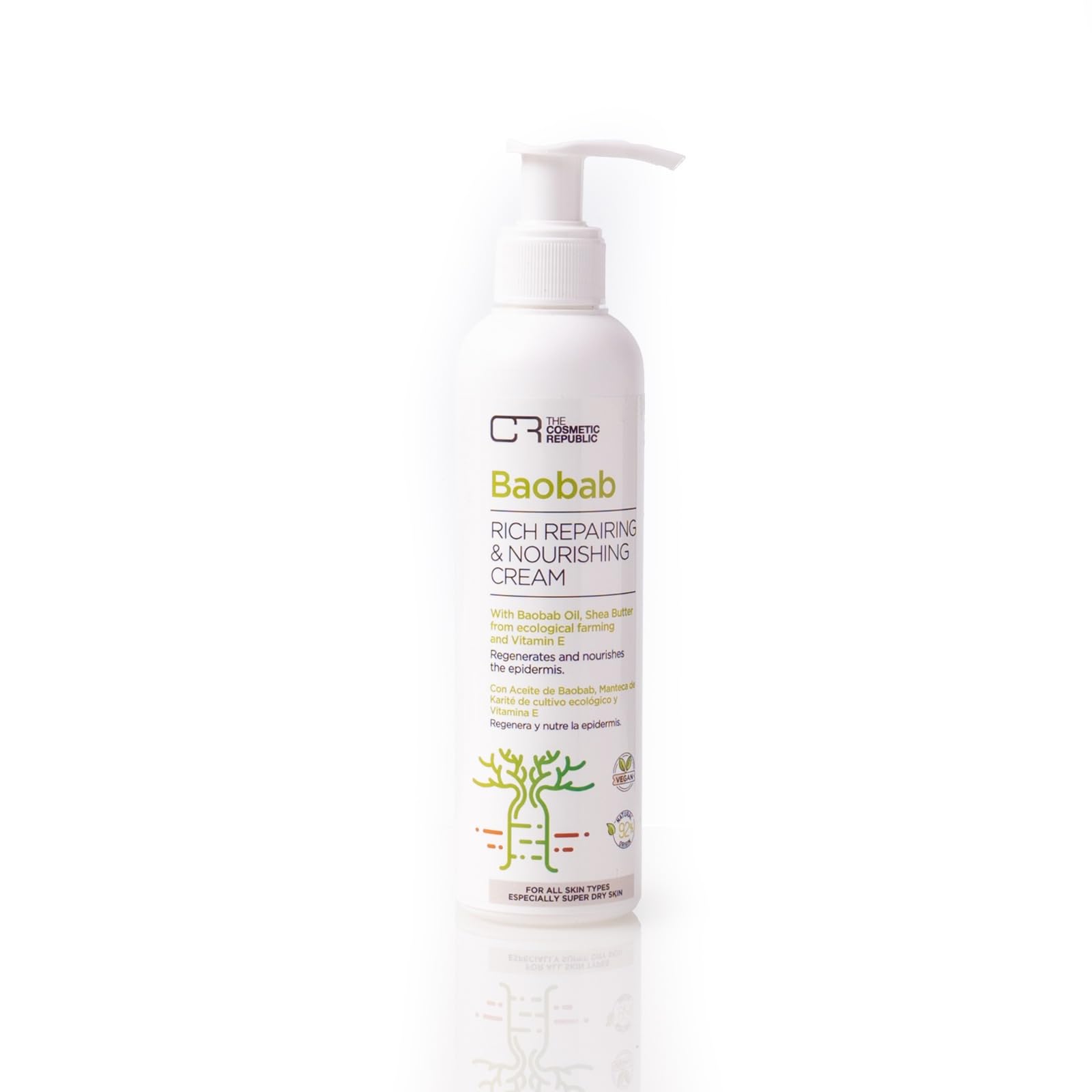 The Cosmetic Republic Baobab Cream - Rich Repairing Skin Moisturizer for Nourishing Dry Itchy Skin, 200 ml (Pack of 1)