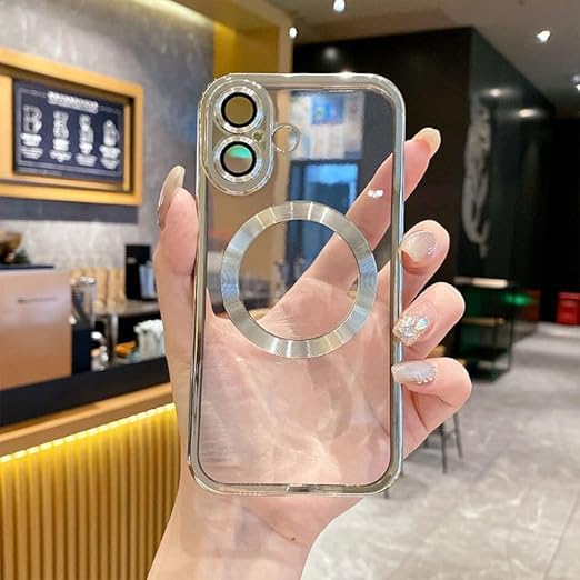 Image of Back Cover Compatible with iPhone 17 Case (6.3) Soft Touch Slim Liquid Silicone Full Protection Shock Proof Back Cover for iPhone 17 (CD Silver)