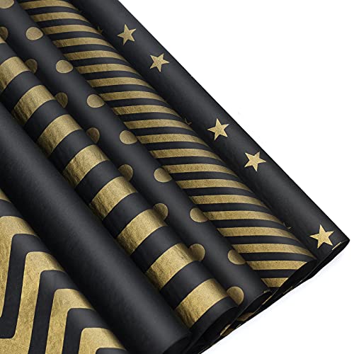 Papel de Regalo Negro Marca SAVITA