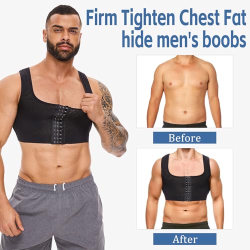 MISS MOLY Mens Gynecomastia Compression Corset Chest Binder Slimming Vest Tank Top Shapewear Undershirt2