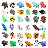 25Pcs Mini 3D Printed Animals Figurines Set – Flexible Poseable Fidget Toys, Mystery Collectible Toys, Party Favors, Stress Relief Desk Decor, Christmas Stocking Stuffers, Office Birthday Gifts