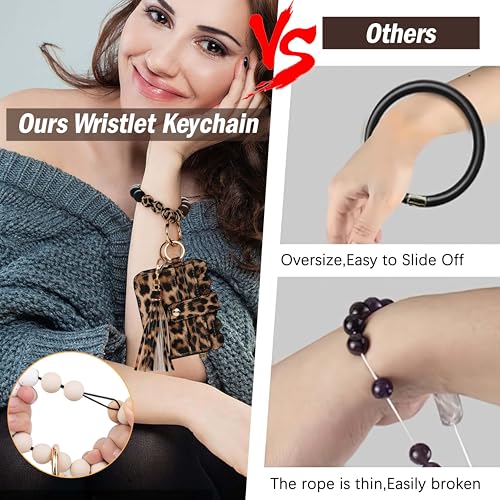 Image of Wristlet Wallet for Women with Keychain - RFID Card Holder Small Wallet Wristlet with Key Ring