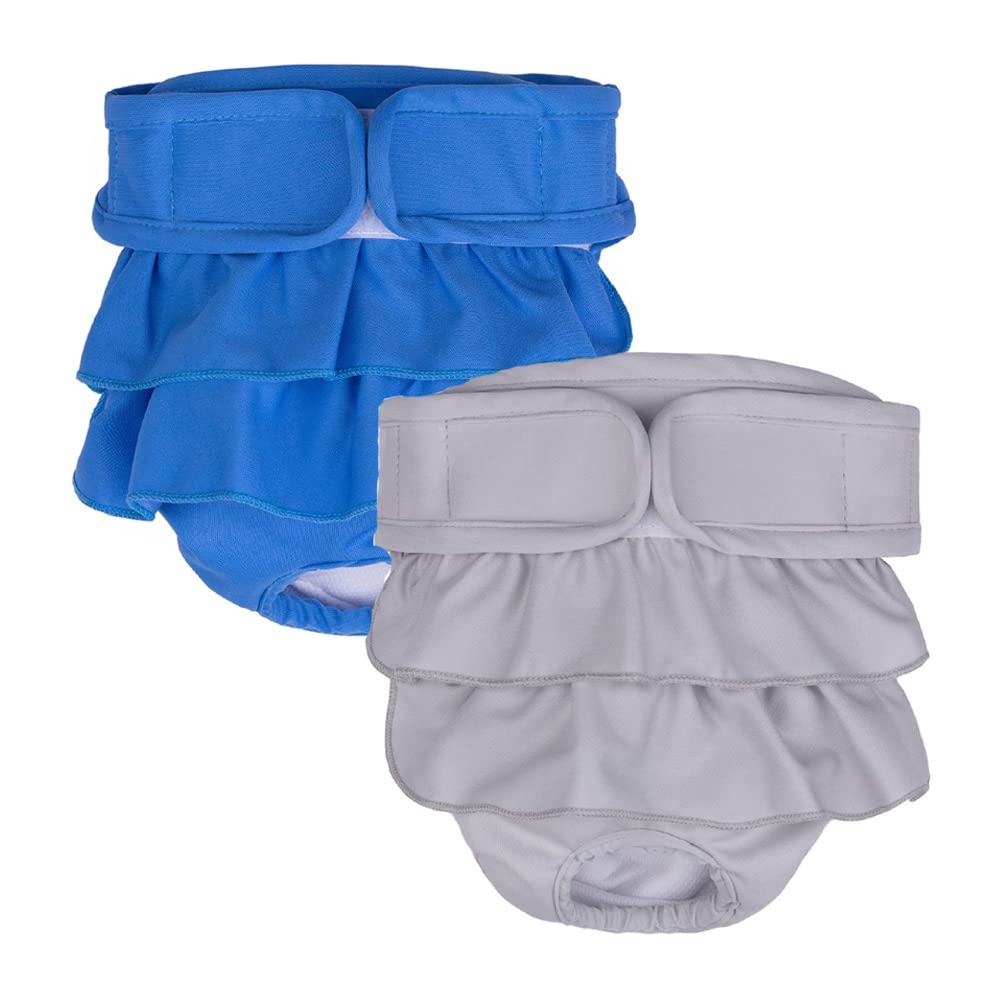 KUTKUT 2 Pack Dog Female Diapers,Highly Absorbent Reusable Doggie Diapers, Washable Diapers for Dog Period Panties Dresses for Dogs in Heat Period or Excitable Urination (M: Waist: 40cm - 50cm) (B0B852ZYLX) Amazon Price History, Amazon Price Tracker