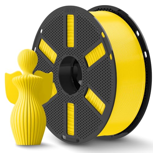 Image of JAYO Yellow PLA Plus 3D Printer Filament 1.75mm, 1.1KG Reusable Spool