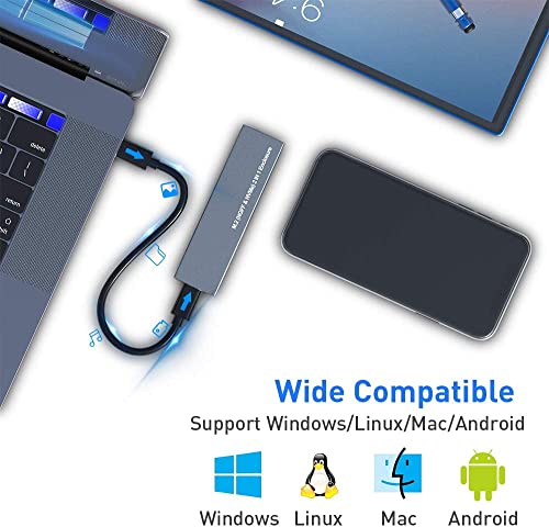 Caja externa para SSD M.2 NVME SATA aluminio USB 3.2 Gen 2 miniatura 3