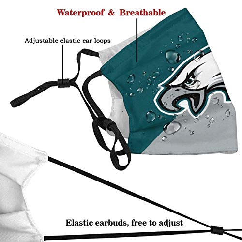 Face_Mask 3 Packs Face Washable Reusable Filter Football Sports Philad-elphia Eag-les Men/Women made in USA - Thumbnail 3
