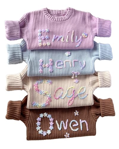 Tarngod Personalisierter Baby-Pullover – individuell gestrickt mit...