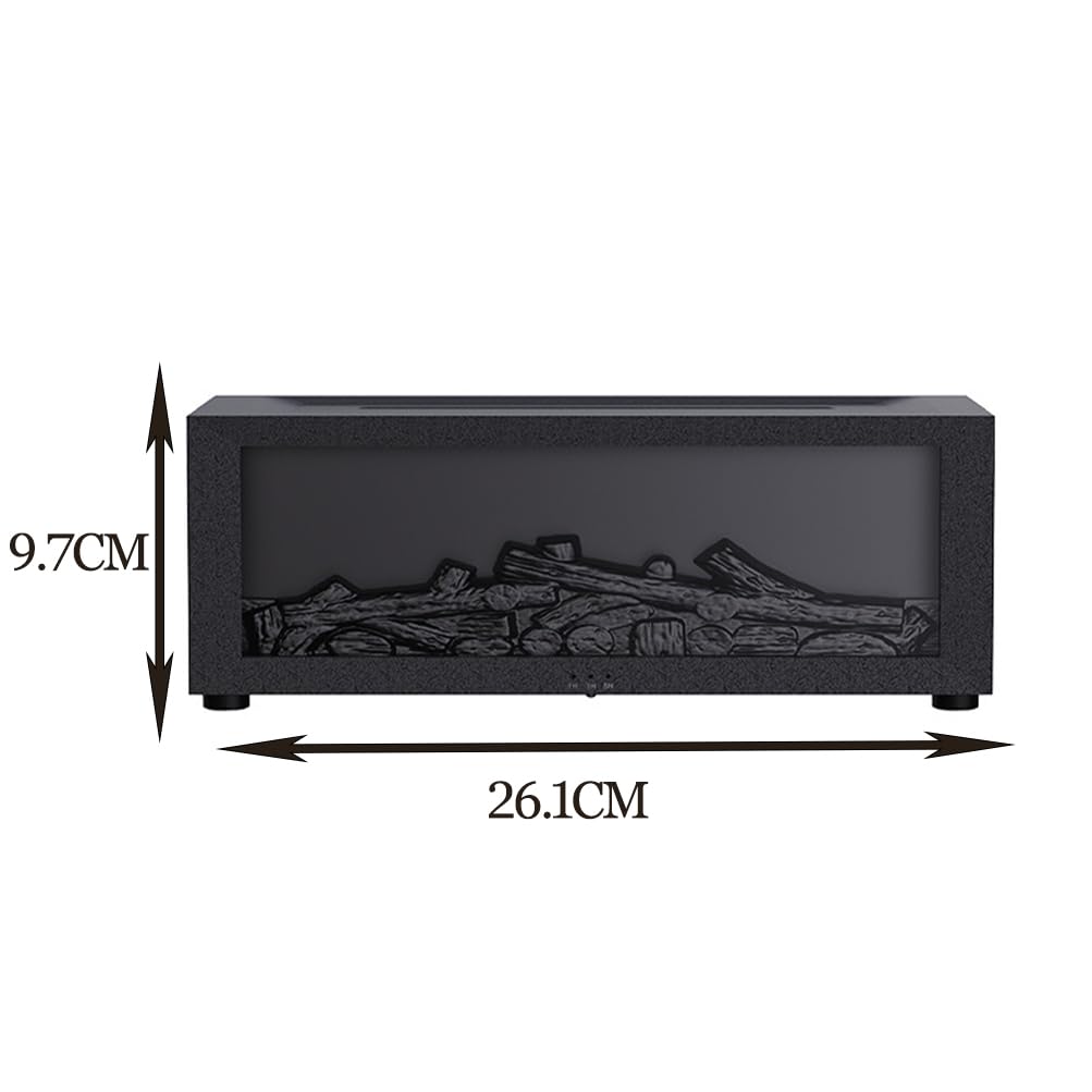 Akcesoria dekoracyjne do domu, mini dyfuzor olejków eterycznych z płomieniem 3D, nawilżacz, timer, 150 ml, lampka nocna LED 7 kolorów, tee