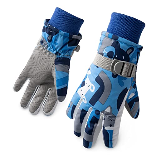 Azarxis Kinder Skihandschuhe - Winddicht & Warm Für Outdoor-Aktivitäten 3-12 Jahre