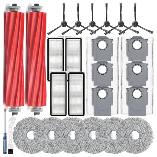 Bluearks 22 Stück Zubehörset für Roborock Qrevo S/Qrevo Pro Roboter Saugroboter,1 Hauptbürsten,4 Hepa Filter,4 Wischpads,4 Seitenbürsten und 6 Staubbeutel,Kompatible für Qrevo Pro/Qrevo S