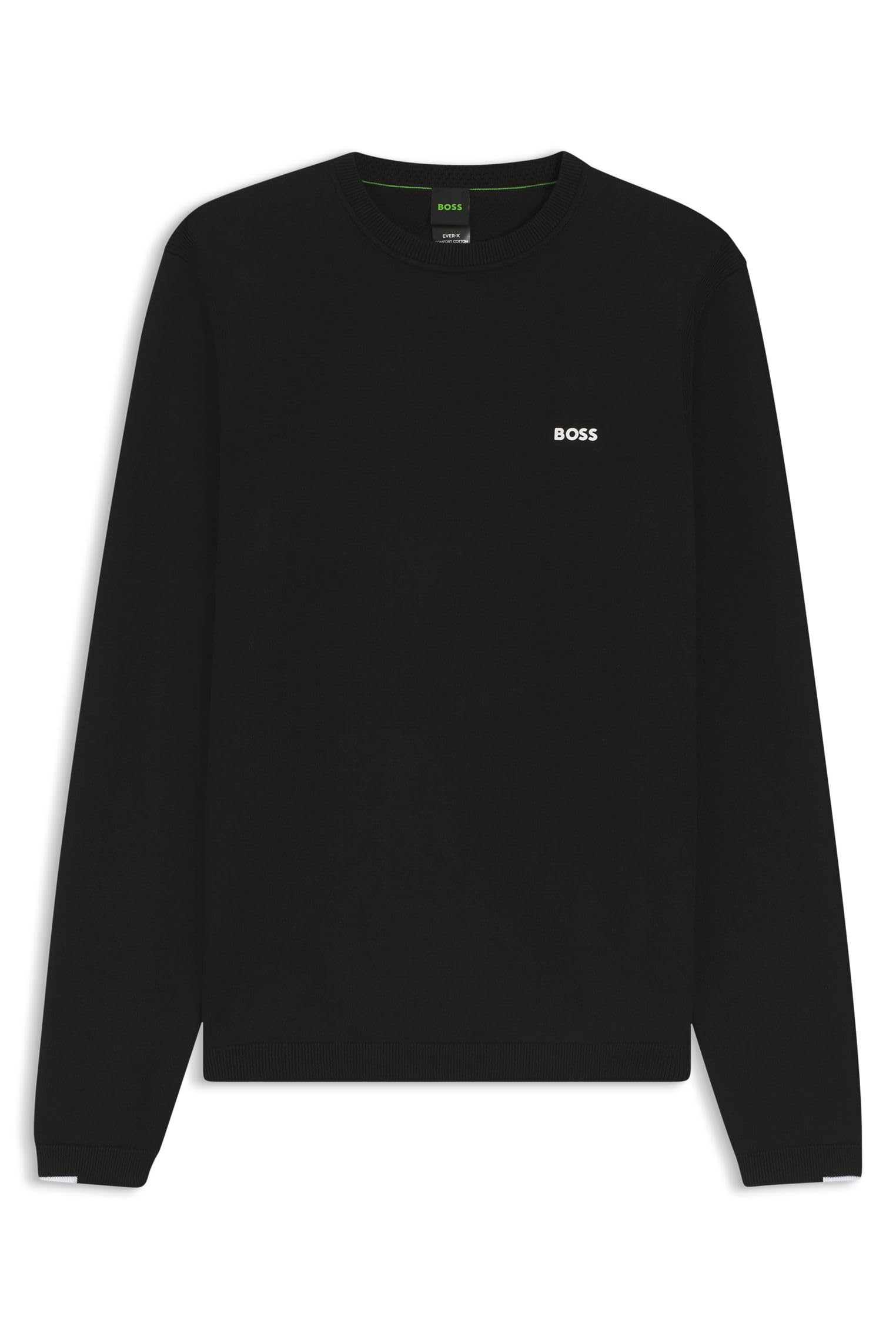 BOSS Mens Crew Neck Jumper Black S