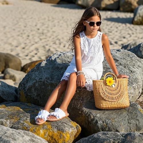 Image of THEE BRON Girls Cute Slip-On Slippers Stylish Sandals for Toddlers & Kids