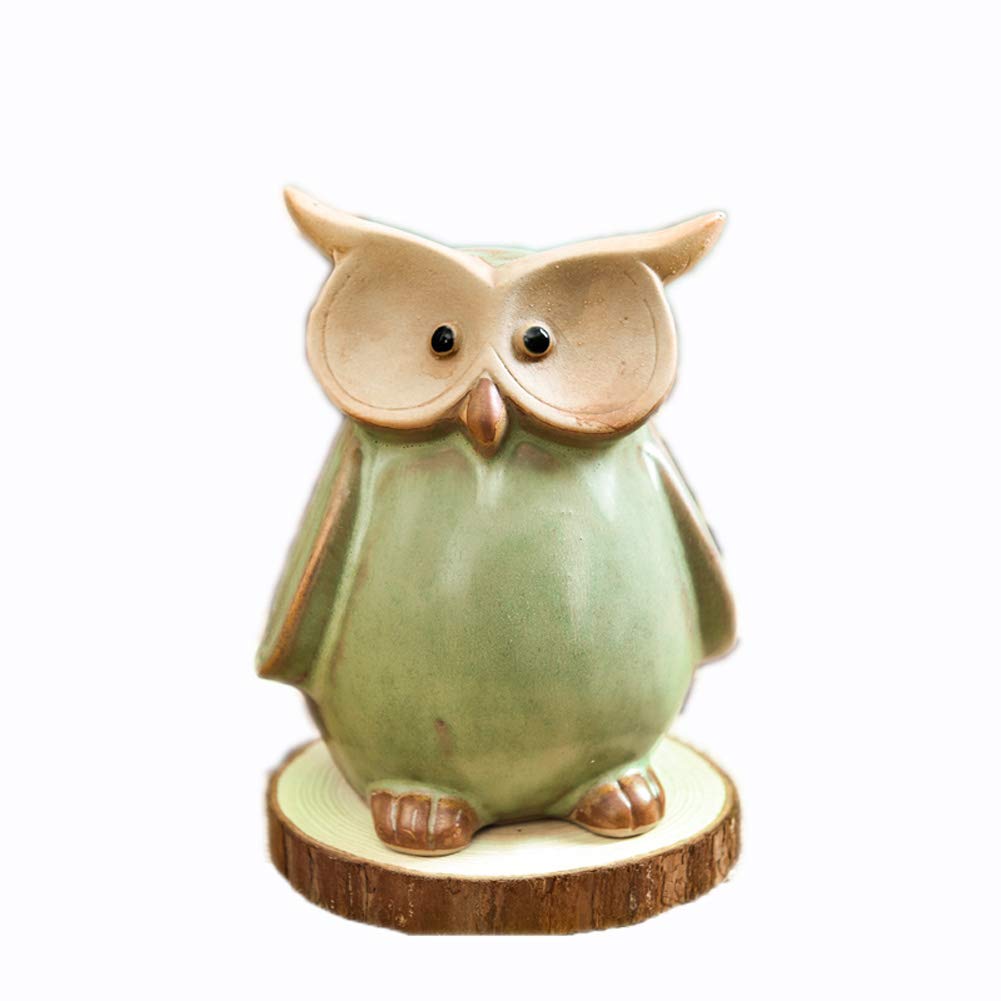 HappyLHLHflove American Country Owl Decoration Animal Ceramic Tabletop Decoration Living Room/Children's Room/Home Accessories (Part 2, 1110cm)