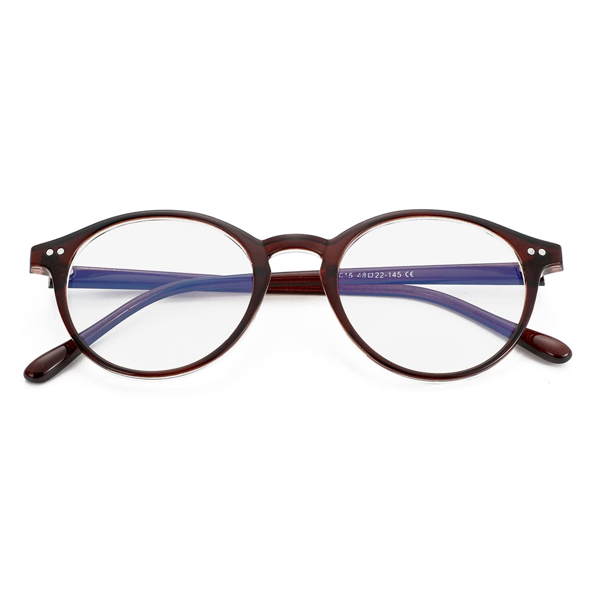 Gleyemor Blue Light Glasses for Men Women, Vintage Round Frame Computer Eyeglasses