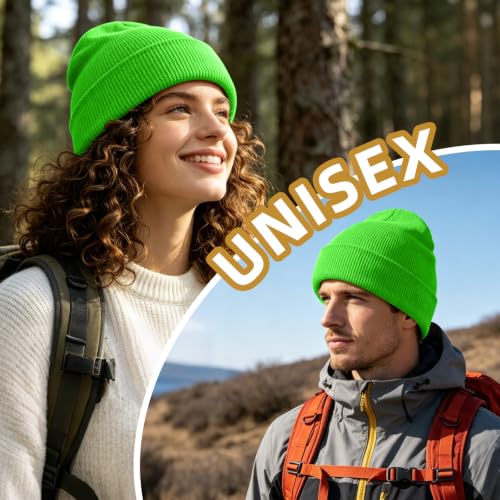 Image of ZOORON Beanie for Men Women Slouchy Winter Beanie Hats Cuffed Skull Caps