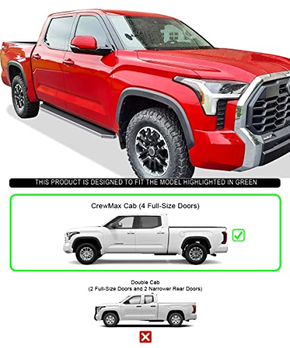 Estribos laterales HD Ridez 6 pulg pulidos Toyota Tundra miniatura 6