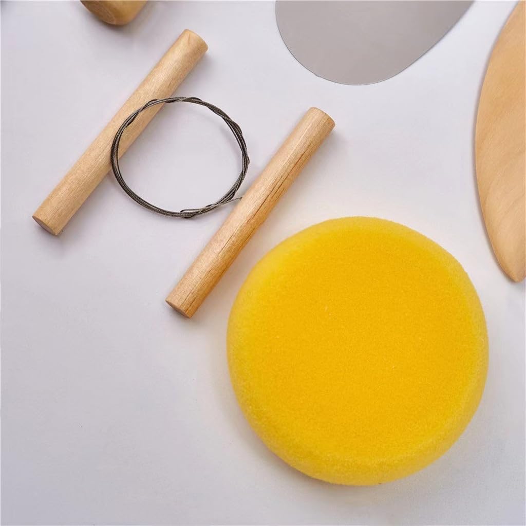 Outils de poterie : 17 Ensembles de Sculptures en Argile, tiges à pilules, Sept Aiguilles, Outils de Bricolage Faits à la Main