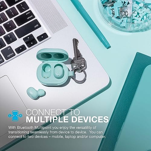 Image of JLab JBuds Mini True Wireless Bluetooth Earbuds + Charging Case, Mint, IP55 Sweat and Dust Proof, Bluetooth Multipoint, Be Aware Audio, 3 EQ Sound Settings, Crystal Clear Calls