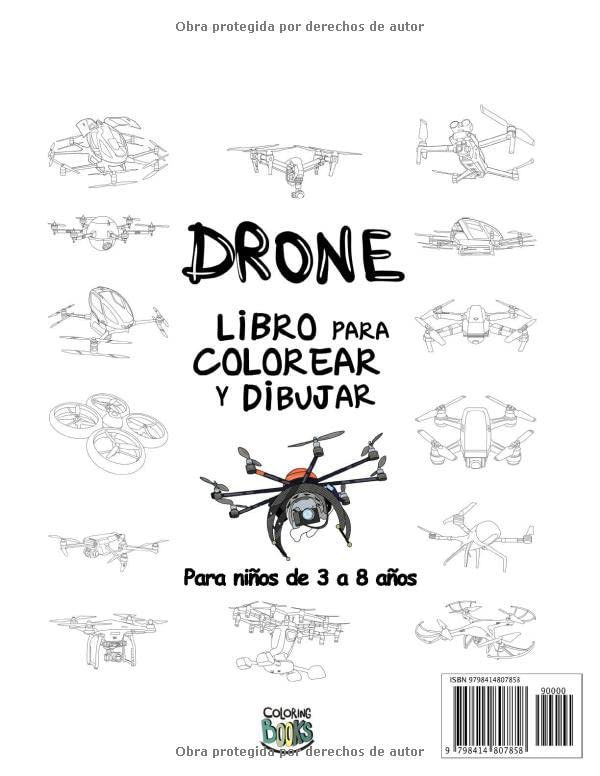 Miniatura 2 de Drone - Libro para colorear y dibujar para niños de 3 a 8 años Diversión con colorear Vehículos aéreo no tripulado (VANT - UAV) y dibujar algunas