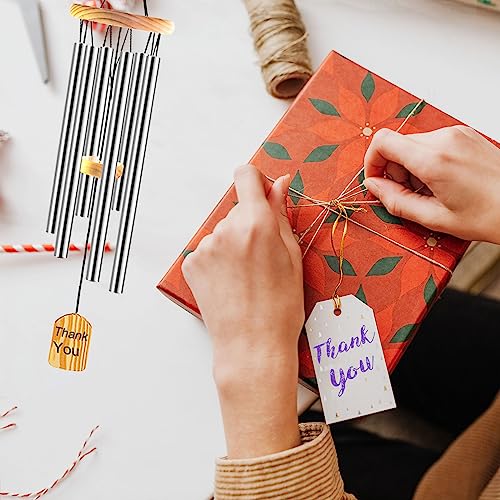 JelyArt Wind Chimes for Garden, Wind Chime Outdoor Garden Wind Chimes with Hook, 6 Aluminum Alloy Tubes, Mum Gifts Patio Backyard Ornament Decor(Silver) - Image 6