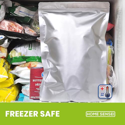30 Mylar Bags for Food Storage 1 Gallon - Extra Thick 15 Mil - Long Term & Food Grade - Mylar Bags with Oxygen Absorbers 400cc- Zipper, Resealable, Stand-up Gousset - Bolsas Mylar con Abosrbentes - Image 5