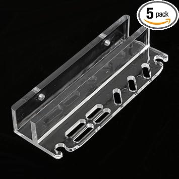 GIANTE Acrylic Aquarium Maintenance Aquascaping Kits Storage Rack Tweezer Scissor Spatula Holder with Screws, Tank Mounted