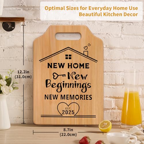 Gleevara New Home Gifts, House Warming Gifts New Home, Creative Bamboo Cutting Board Housewarming Gift, Unique Housewarming Gift for Couple, Friends - Image 3