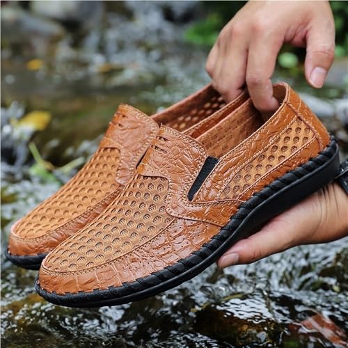 Mens Loafers Slip On Breathable Lightweight Comfortable Casual Shoes Round Toe Fashion Loafers Resistant Soft Walking Driving4