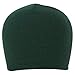 100% Soft Acrylic - Hunter Green Single Piece Solid Color Beanie Winter Hat - Unisex Plain Skull Knit Cap - Made in USA