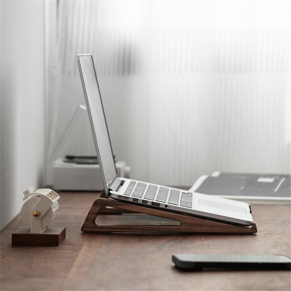 1 paio di supporti universali in legno for laptop, staffa raffreddamento portatile da 10"-17" tablet e notebook Supporto per Portatile