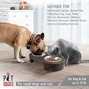Pit stop Pet Food Bowls with Stand, Puppy Dog Feeding Bowls With Non-Skid Wooden Stand, Set of 2 Stainless Steel Food and Water Bowls for Dogs and Cats With Pine Wood Holder-Natural Wood Color-PET0011 Pit stop Pet Food Bowls with Stand, Puppy Dog Feeding Bowls With Non-Skid Wooden Stand, Set of 2 Stainless Steel Food and Water Bowls for Dogs and Cats With Pine Wood Holder-Natural Wood Color-PET0011