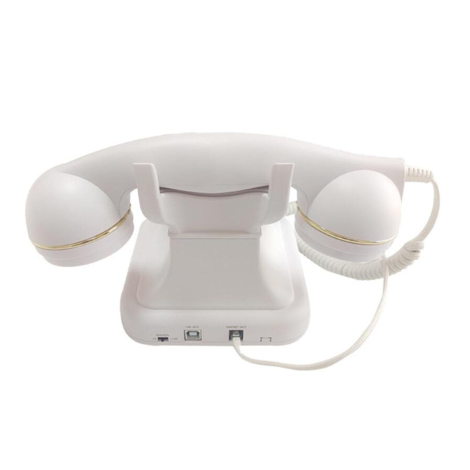 Tachiuwa Wedding Guest Book Phone with Audio Recording for Voicemail Messages, White