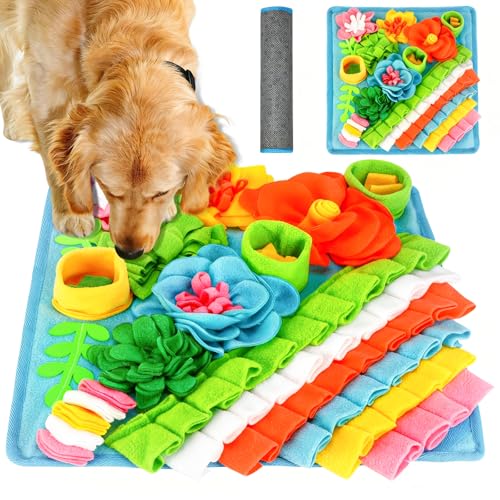 Staranry 39 x 39 cm Tappeto Olfattivo Cane, Tappetino Olfattivo per Cani, Giochi Interattivi Per Addestramento Foraggiamento Di Animali Lavabile Antiscivolo per Cani, Gatti e Conigli