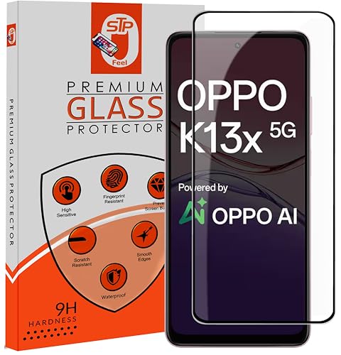 Image of Premium Tempered Glass Screen Protector Guard Compatible For Oppo K13X 5G (6.67 Inch, Pack of 1) | Edge to Edge Coverage With Easy to installation kit for Smartphone