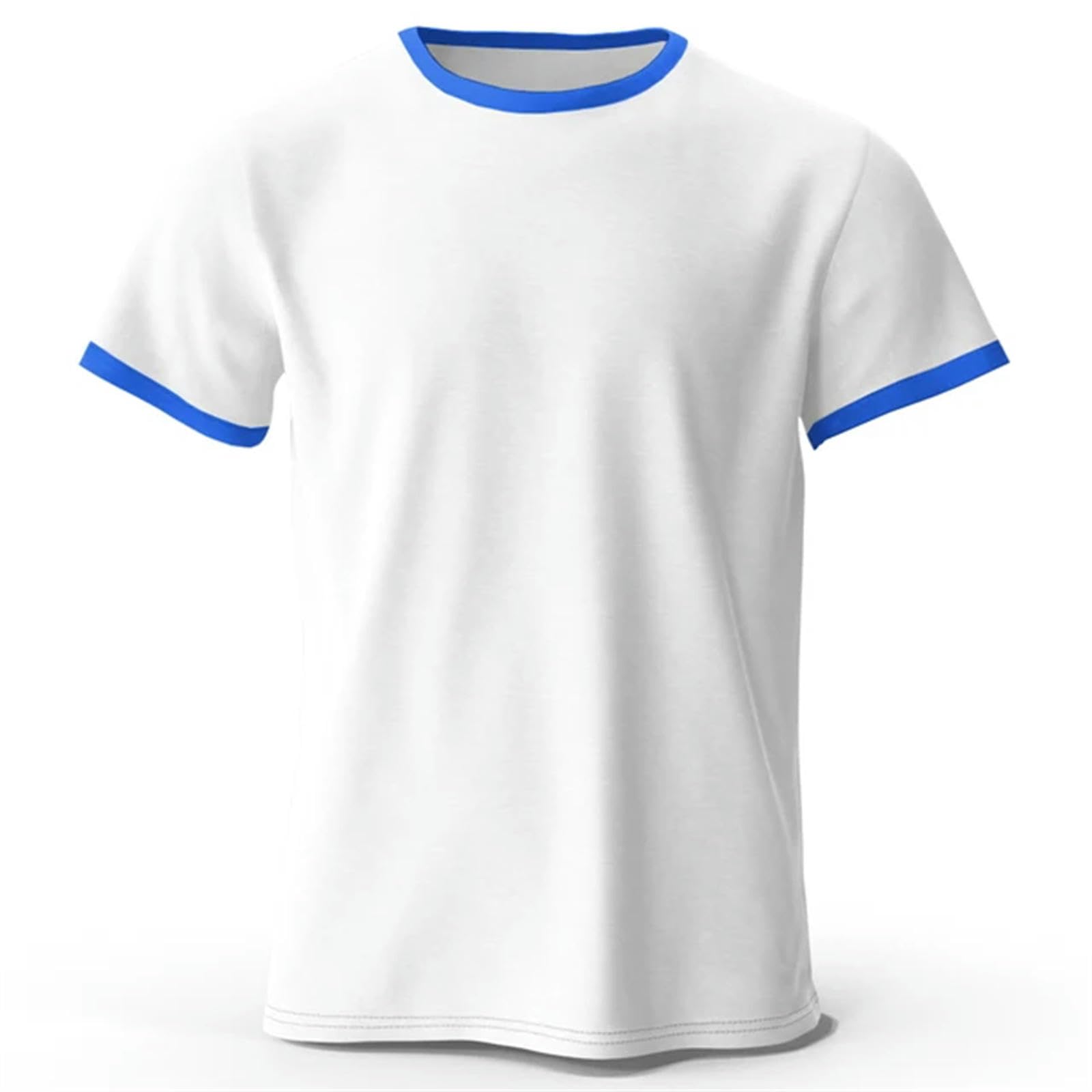 Maglietta Uomo T-Shirt di Cotone Maschile Classiche Tee Solide Vintage di Grandi Dimensioni per Uomini Donne Estive Top