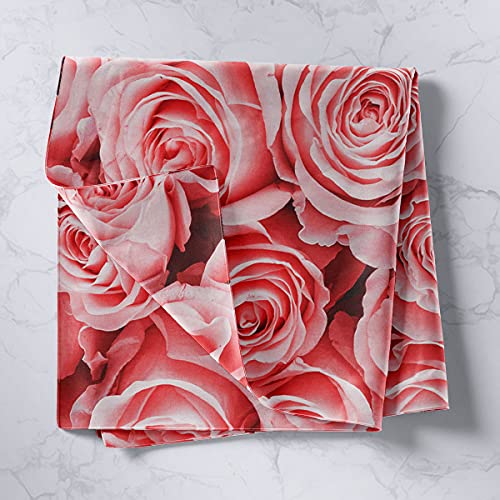 Erosebridal Girls Flower Tapestries Rose Tapestry For Child Woman Girly,Garden Floral Wall Hangings Art Romantic Blossom Table Cloths Pink Petal Novelty Living Room Decor Medium 59X59 #TOP1