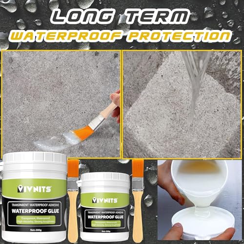 Image of Roof Water Leakage Solution, Transparent Waterproof Glue, Roof Waterproofing, Waterproof Coating, Water Proof Glue, Crack Seal, Seepage Wall Solution Bathroom Wall Tile Window (3 Pack / 900GM)