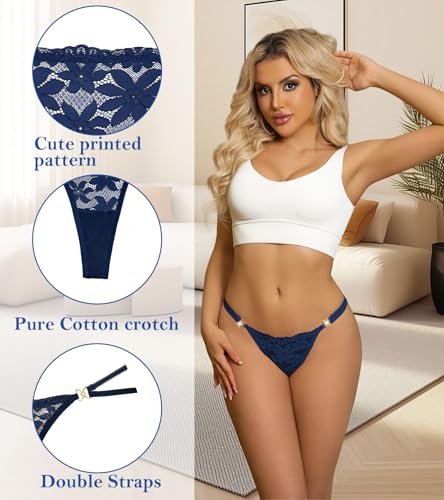 Image of Banamic Sexy Thongs for Women G-String Thongs with Double Straps Panties