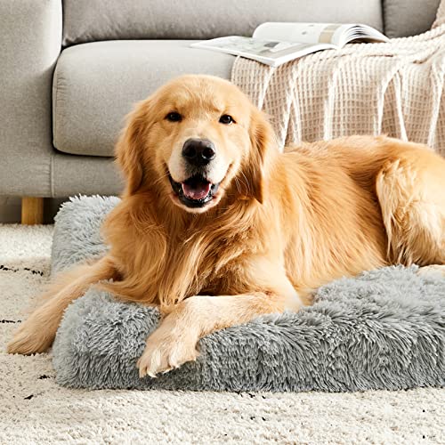 MIHIKK Orthopedic Dog Bed Luxurious Plush Washable Dog Beds with Removable Waterproof Cover Anti-Slip Egg Foam Pet… - Image 3