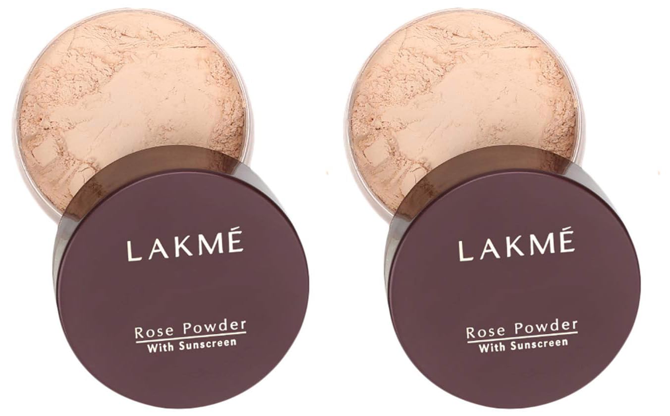 Lakme Rose Loose Face Powder, Matte Finish & Poreless Look, Oil Control & Sun Protection For Long Hours, Suitable for oily skin, Soft Pink, 40g (Pack of 2)-picture-51