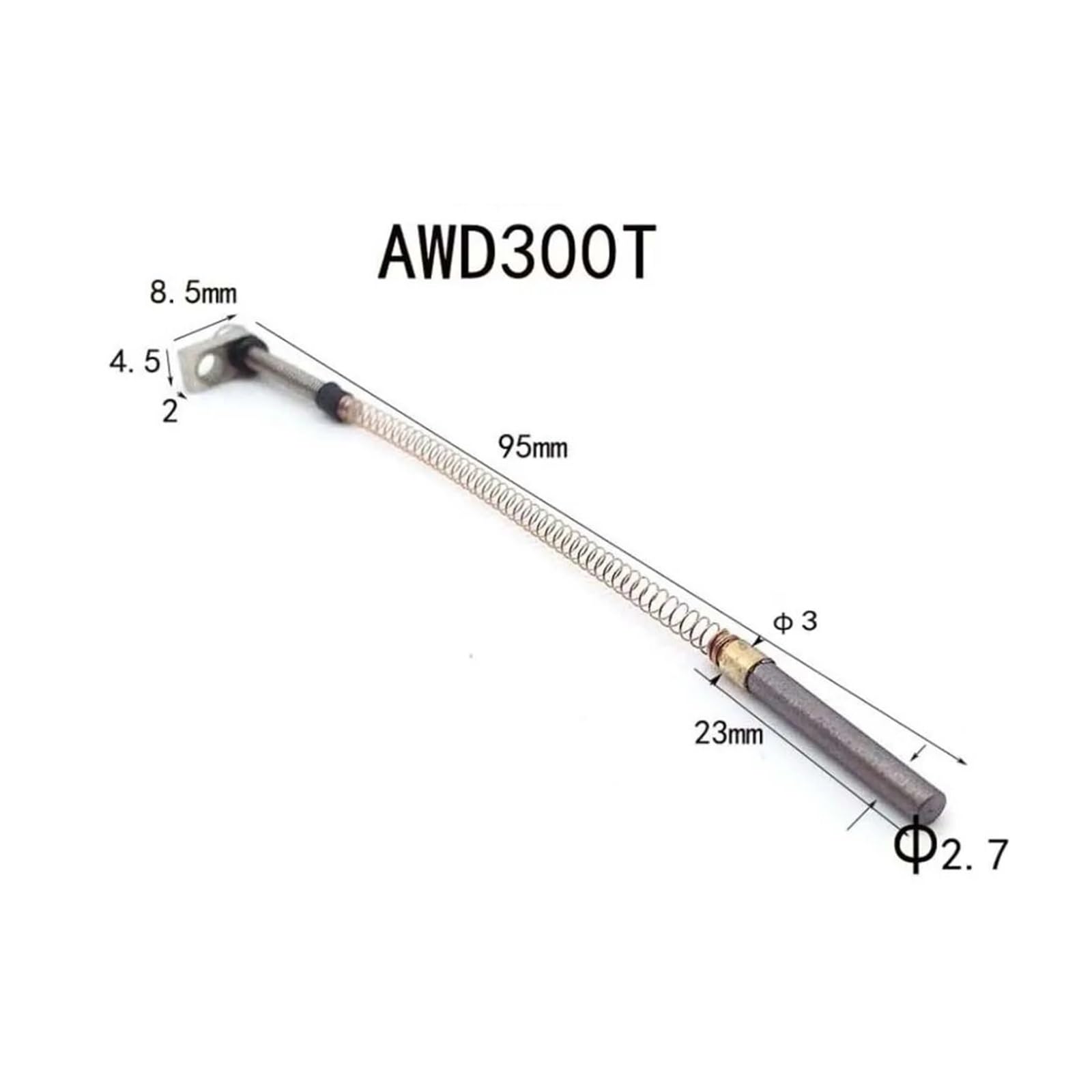 10 sztuk szczotek węglowych do półprzewodnikowych maszyn tnących, 2,7 x 95 mm