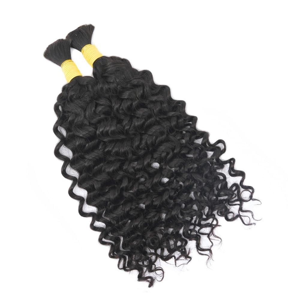 Splatanie włosów Przedłużki z włosów ludzkich Water Wave 100g 14-28 cali kręcone włosy ludzkie do zaplatania Kobieta(28 Inch)