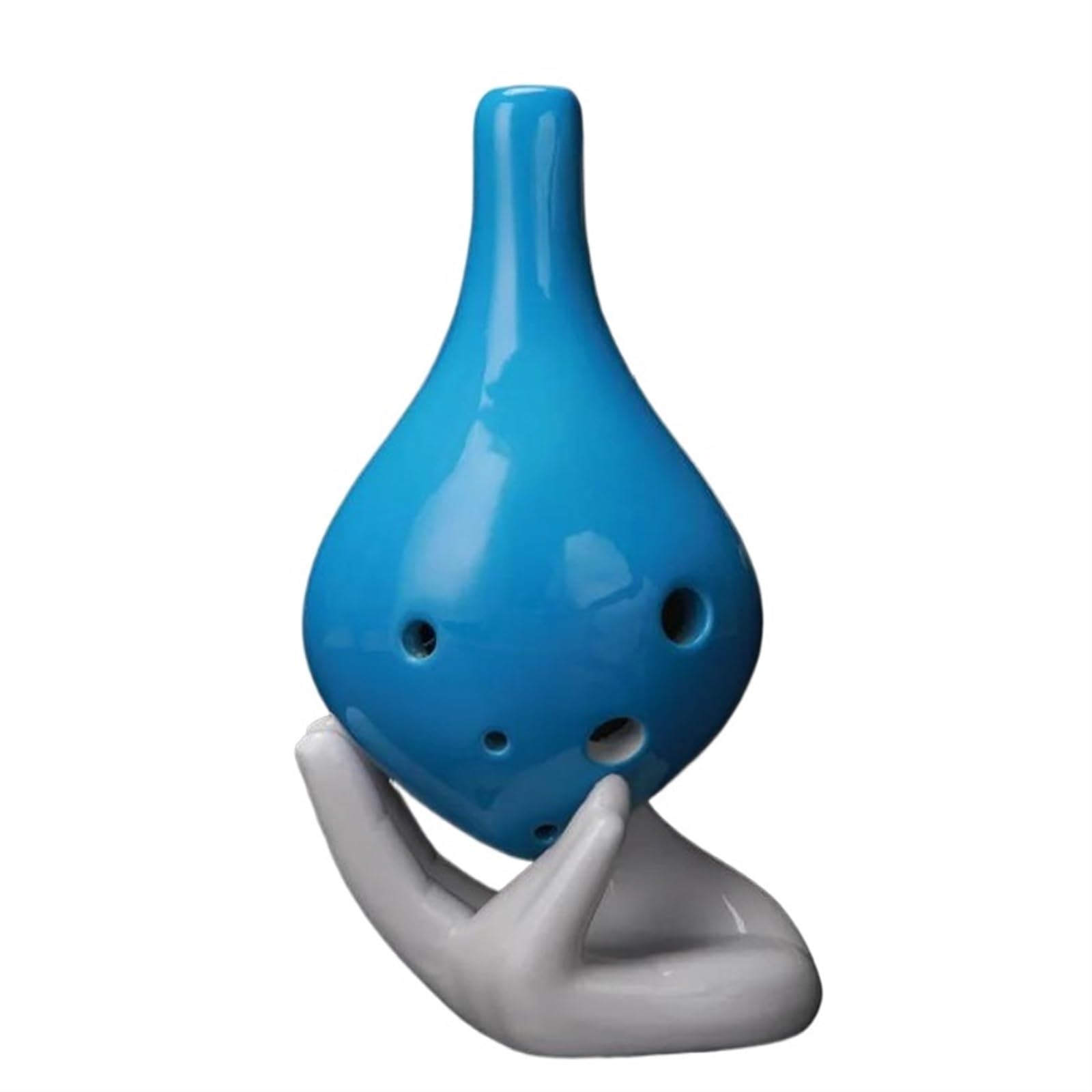 Ocarina principianti Ocarina In Plastica A 6 Fori Strumento Musicale Per Flauto Contralto ToneC Con Gancio Per Principianti(Blue)