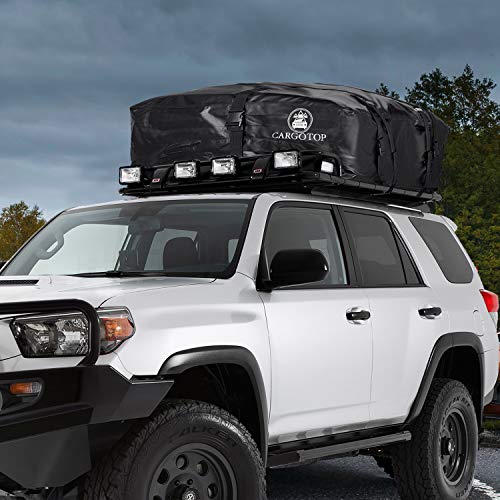 CARTOP Cargo Bag, Waterproof Cargo Bag Easy to Install Soft Rooftop Luggage Carriers Works with or Without Roof Rack (15 Cubic feet) (Black) - Thumbnail 5